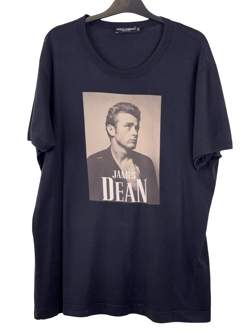 DOLCE & GABBANA “JAMES DEAN”  BLACK GRAPHIC  T-SHIRT